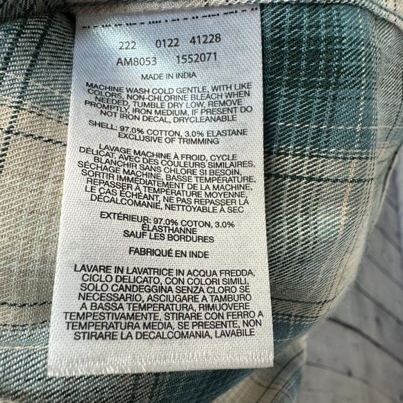 Columbia‎ Men's Vapor Ridge Long Sleeve Shirt, Size Small, Green/Tan/Cream Plaid - Picture 9 of 10